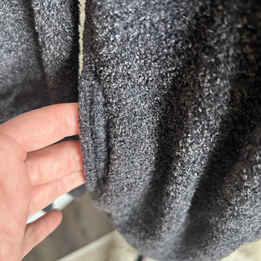 BAREFOOT DREAMS STYLE 452 Women's Med Rounded Circle Cardigan Sweater Charcoal - Picture 10 of 14